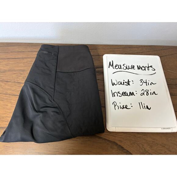 Athleta Peak Hybrid Fleece Tight Women's Medium Black Workout Legging Workout - Picture 10 of 10